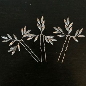 Handmade crystal hair pins